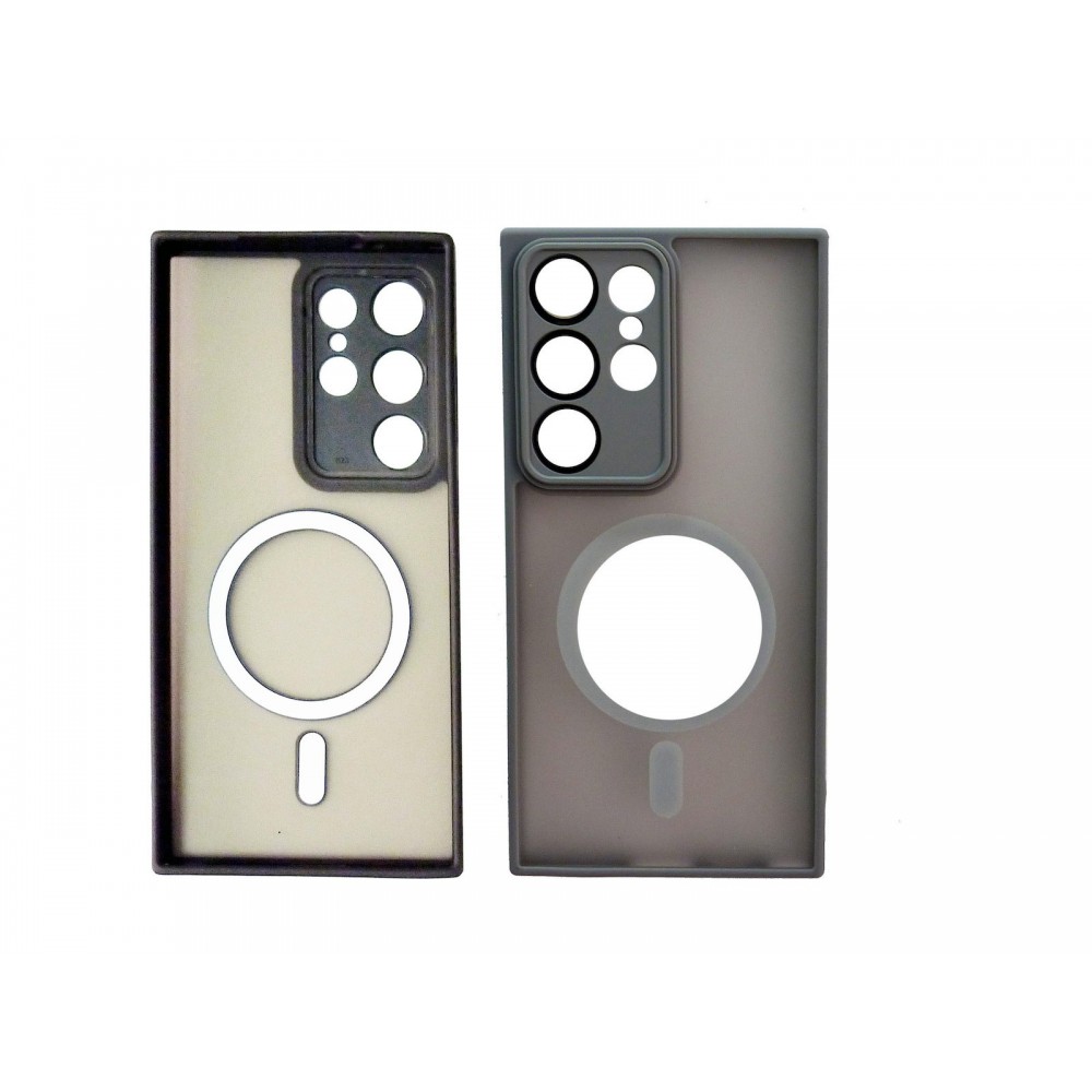 Θήκη Samsung Galaxy S24 Ultra 5G Back Cover Ημιδιάφανη Electro Magsafe -Γκρι Θήκες Smartphone