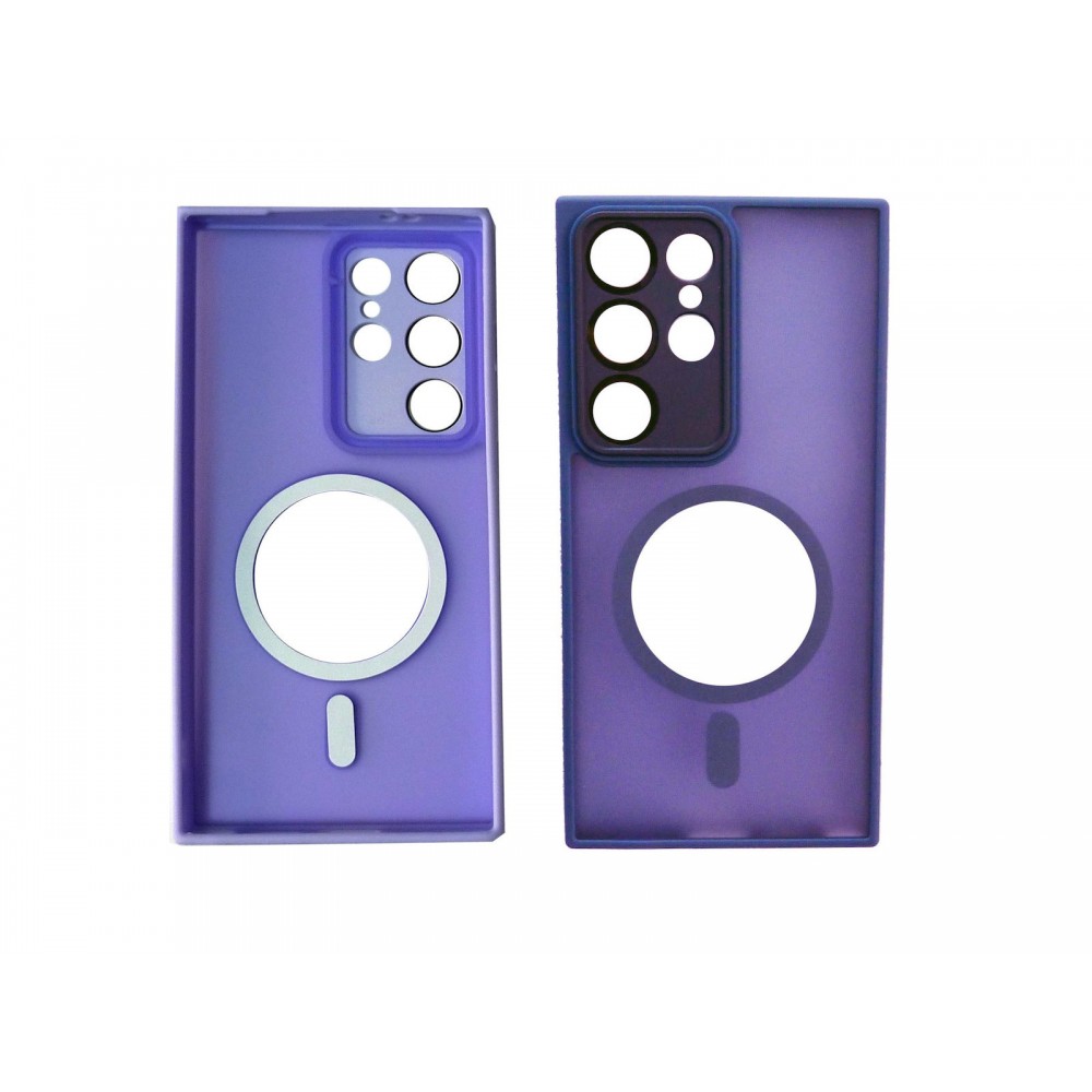 Θήκη Samsung Galaxy S23 Ultra 5G Back Cover Ημιδιάφανη Electro Magsafe -Λιλά Θήκες Smartphone