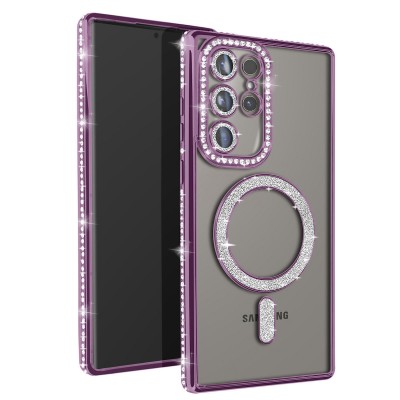 Θήκη Samsung Galaxy S25 Ultra Back Cover Electro Magsafe Bling -Μωβ
