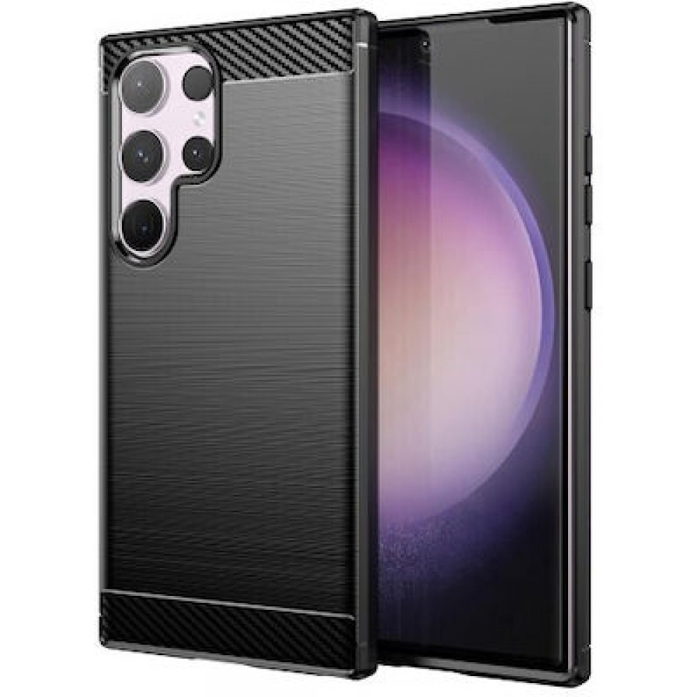 Θήκη Σιλικόνης Carbon Look Για Samsung Galaxy S24 5G –Μαύρο Θήκες Smartphone