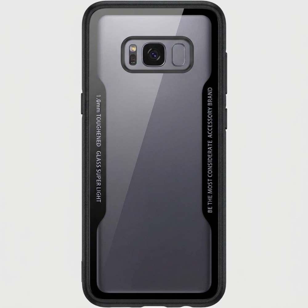 Θήκη Samsung Galaxy S8 Plus Σιλικόνης TPU & PC Hard Case -Black Clear Θήκες Smartphone