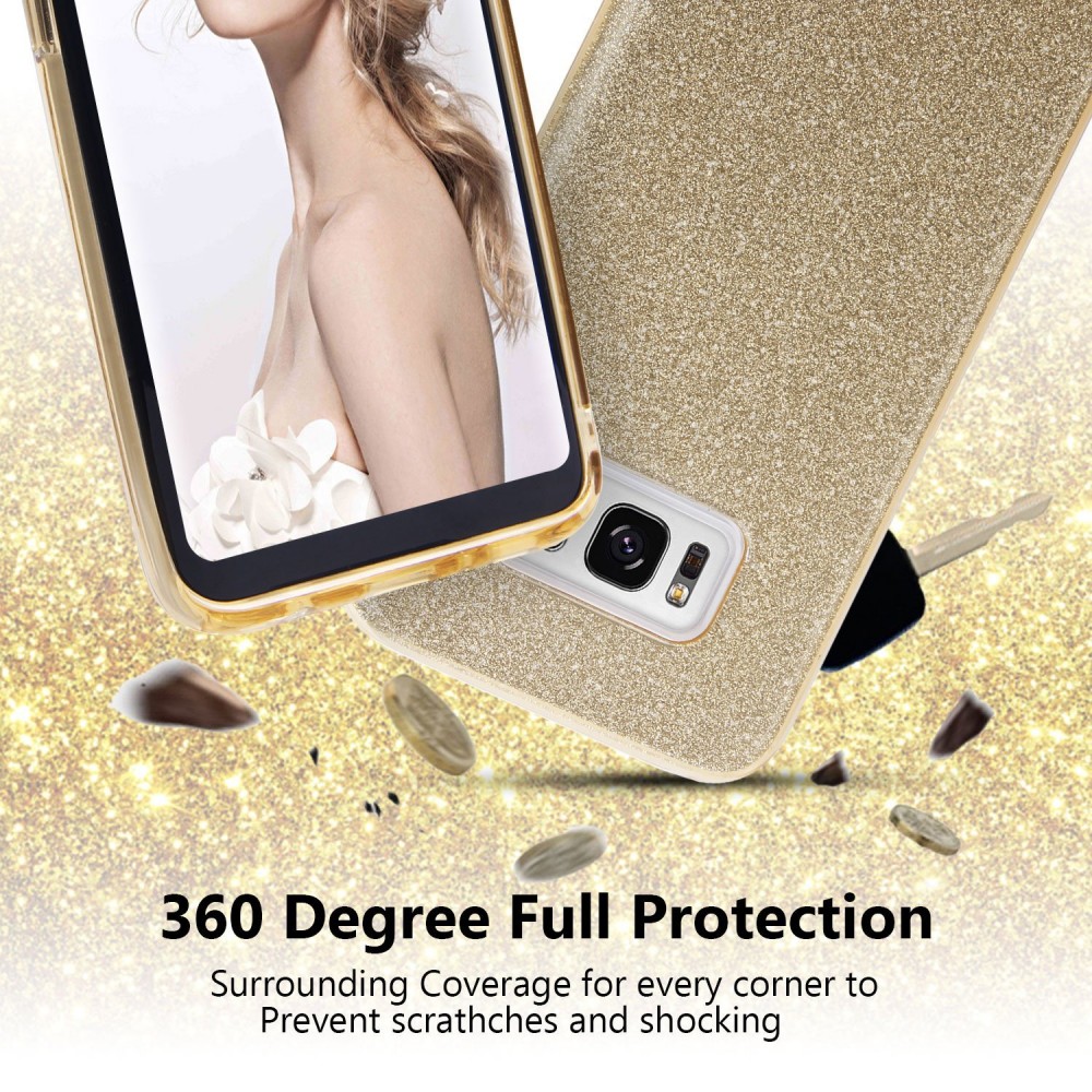 Θήκη Samsung Galaxy S8 Glitter Shine Cover Hard Case  -Χρυσό Θήκες Smartphone