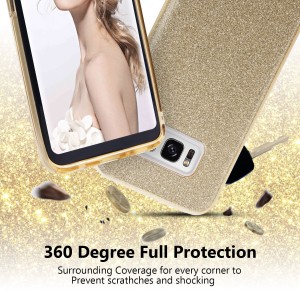 Θήκη Samsung Galaxy S8 Glitter Shine Cover Hard Case  -Χρυσό Θήκες Smartphone