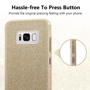 Θήκη Samsung Galaxy S8 Glitter Shine Cover Hard Case  -Χρυσό Θήκες Smartphone