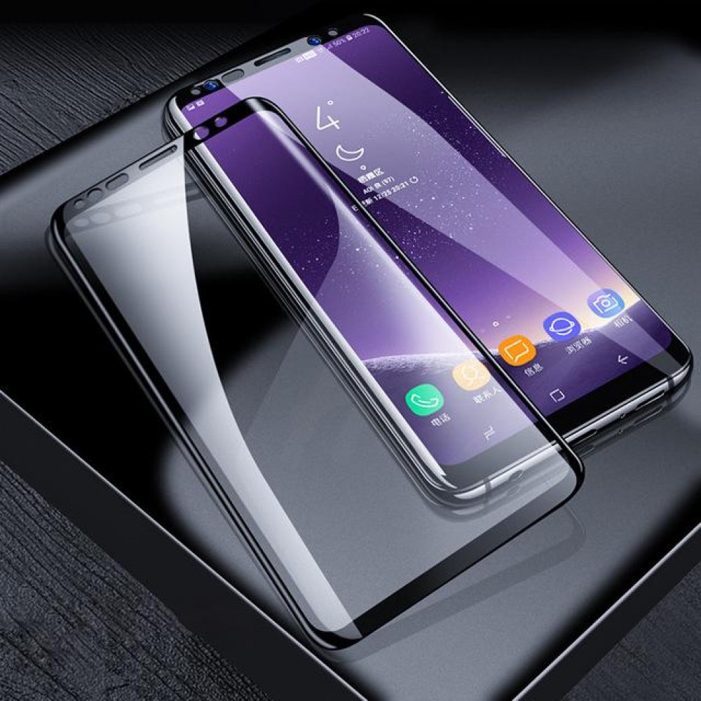 Samsung Galaxy S8 Plus Full Face Curved 5D Αντιχαρακτικό Γυαλί 9H Tempered Glass-Μαύρο Προστασία οθόνης