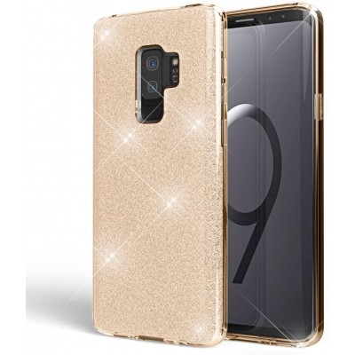 Θήκη Samsung Galaxy S9 Plus Glitter Shine Cover Hard -Χρυσό