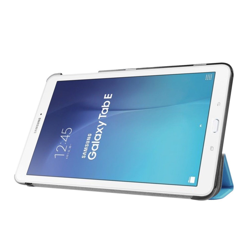 Θήκη Samsung Galaxy Tab E  Δερματίνη με πίσω Κάλυμμα Σιλικόνης Ultra Slim Cover -Σκούρο Μπλε  Θήκες Smartphone