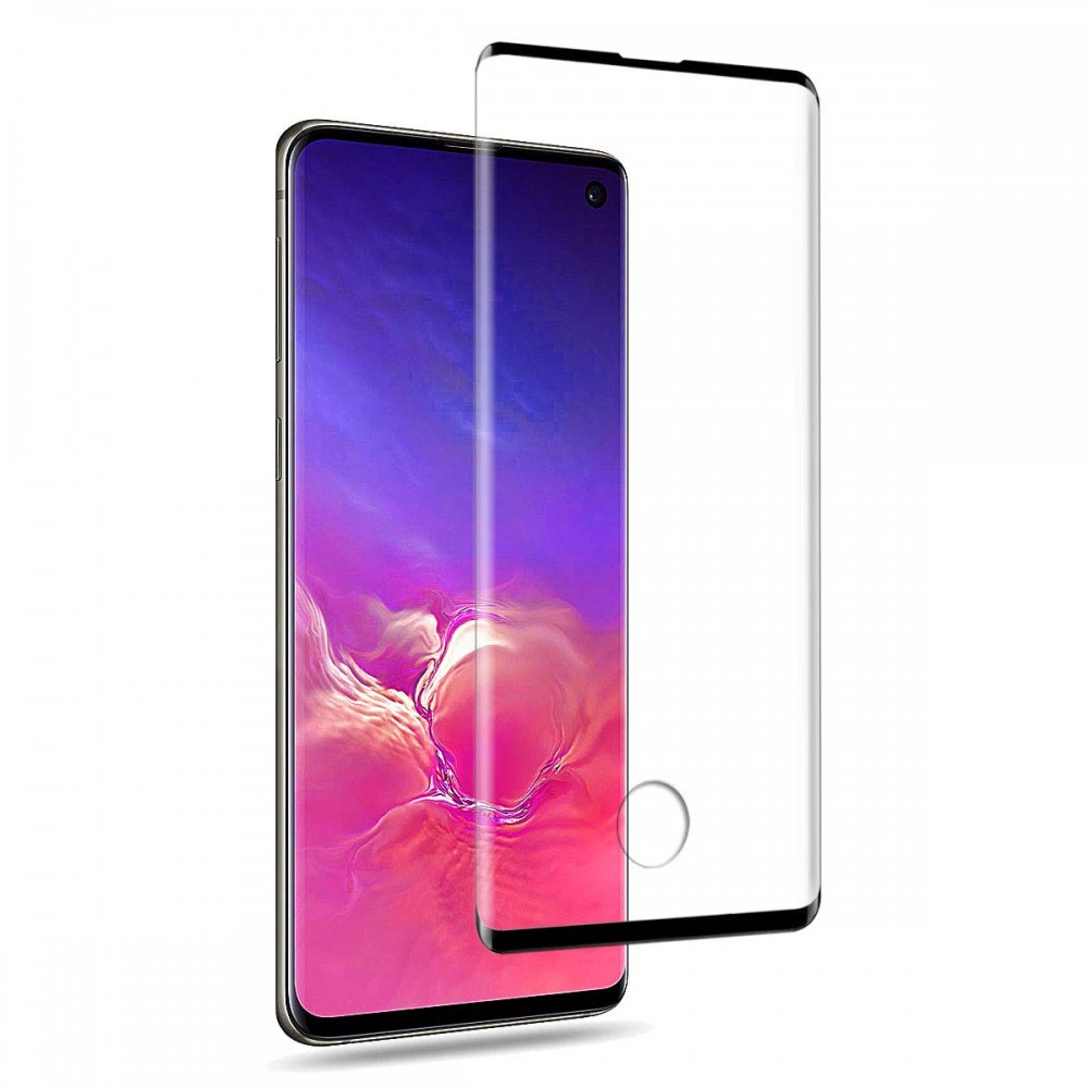 Samsung Galaxy S10 Full Face Tempered glass / Αντιχαρακτικό Γυαλί Πλήρους Οθόνης 3D -Μαύρο Προστασία οθόνης