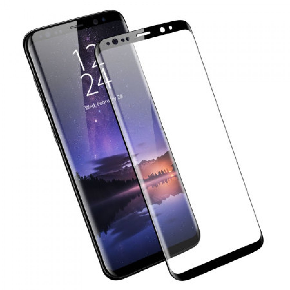 Samsung Galaxy S8 Plus Full Face Tempered Glass Αντιχαρακτικό Γυάλινο Screen Protector - Black Προστασία οθόνης