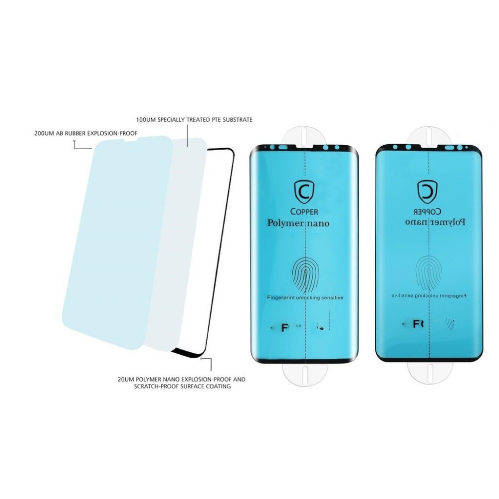 Samsung Galaxy S9 3D Nano Flexi Full Glue Full Face Curved Αντιχαρακτικό 9H Film Protector -Black  Προστασία οθόνης