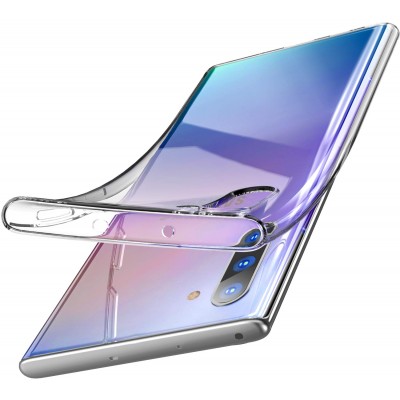 Θήκη Samsung Galaxy Note 10 Slim Fit Soft Silicone Finish Flexible TPU -Διάφανη 