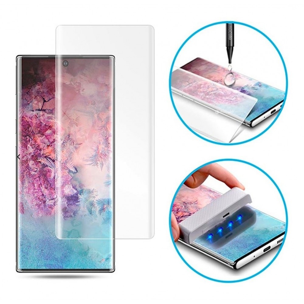 Samsung Galaxy Note 10 Plus Curved Liquid UV Tempered Glass With UV NanoScale Light  Προστασία οθόνης