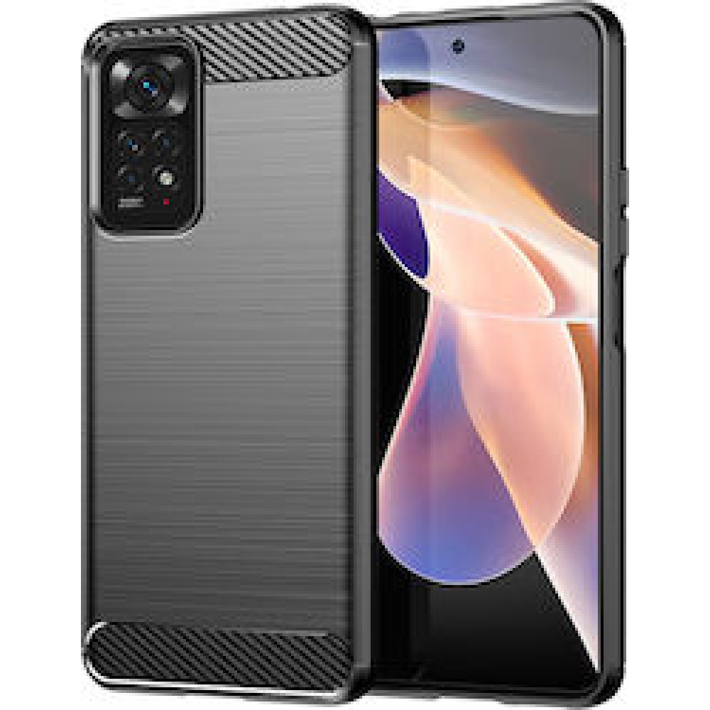 Θήκη Σιλικόνης Carbon Look Για Xiaomi Redmi Note 11 5G / Note 11s 5G / Note 11T 5G / M4 Pro 5G –Μαύρο Θήκες Smartphone