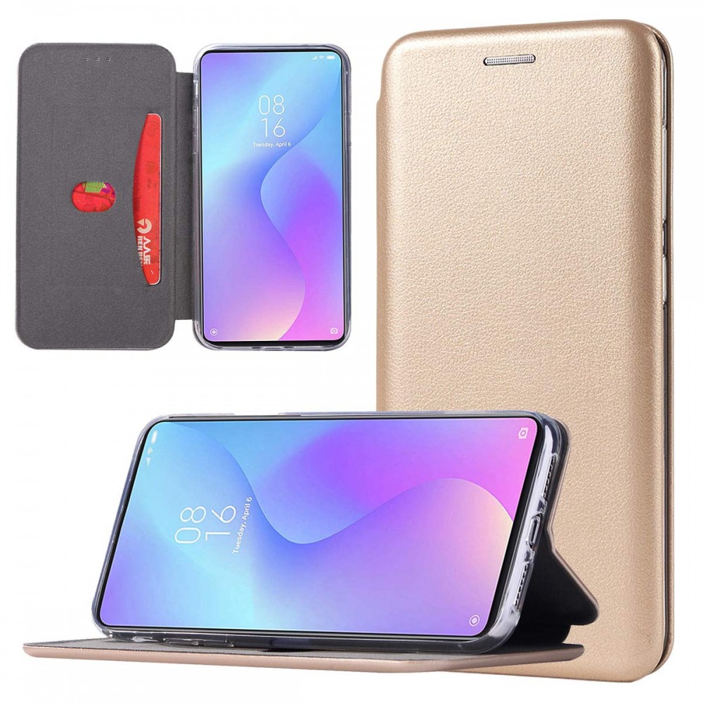 Θήκη Xiaomi Redmi Note 8 / Note 8 2021 Soft TPU&PU Leather Flip Βιβλίο Smart Magnet Elegance -Χρυσό Θήκες Smartphone