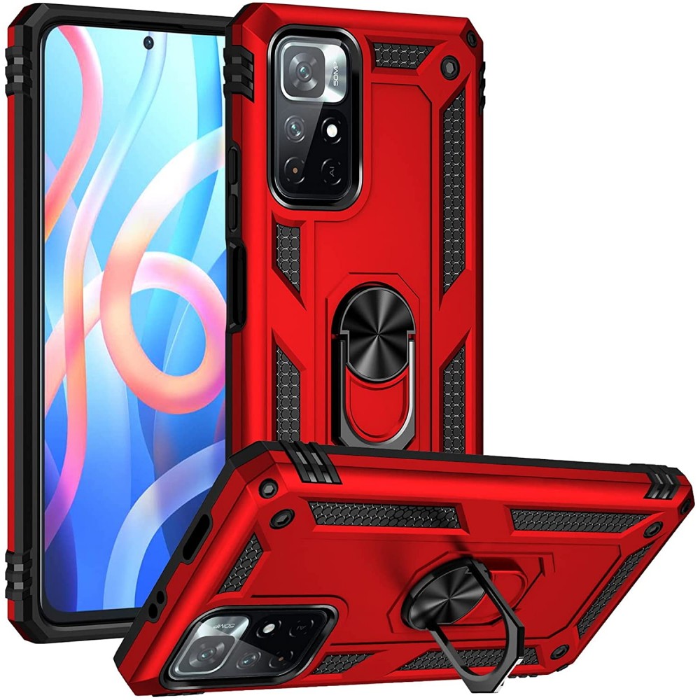 Θήκη Xiaomi Redmi Note 11 Pro / Note 11 Pro 5G / Poco X4 Pro 5G Rugged Armor Cover -Κόκκινο Θήκες Smartphone