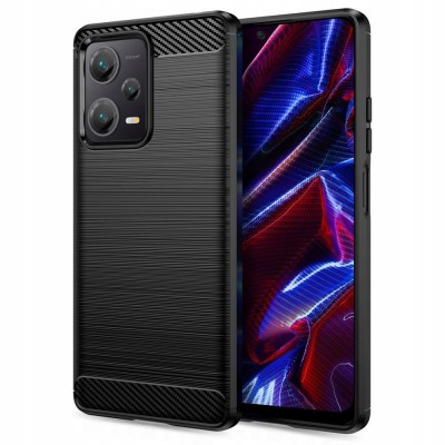 Θήκη Σιλικόνης Carbon Look Για Xiaomi Redmi Note 12 5G / Poco X5 5G –Μαύρο