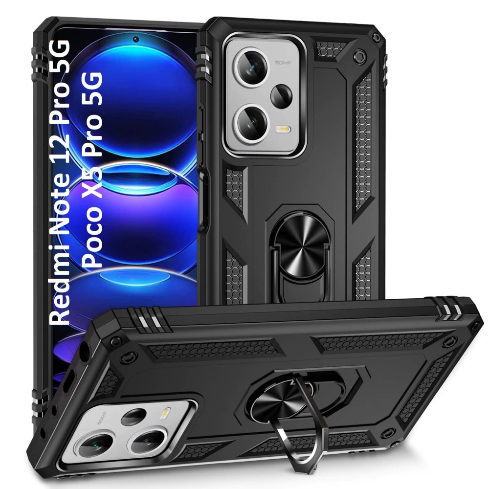 Θήκη Xiaomi Redmi Note 12 Pro 5G / Poco X5 Pro 5G Rugged Armor Cover -Μαύρο Θήκες Xiaomi Redmi Note 12 Pro 5G 