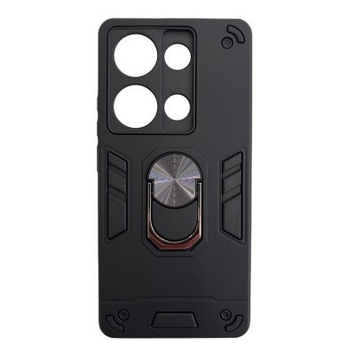 Θήκη Xiaomi Redmi Note 13 4G Hybrid Shockproof Armor Case Stand Metal Ring -Μαύρο