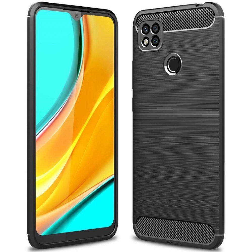 Θήκη Σιλικόνης Carbon Look Για Xiaomi Redmi 9C / Redmi 10A –Μαύρο  Θήκες Smartphone