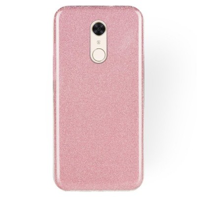 Θήκη Xiaomi Redmi 5 Σιλικόνης Glitter Shine Cover Hard -Ροζ