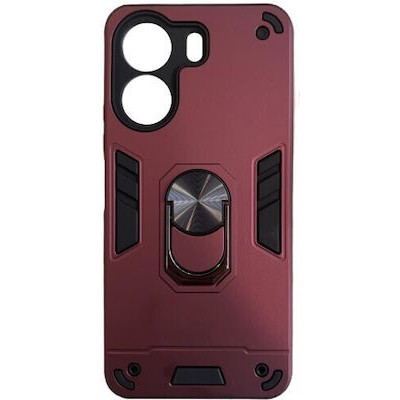 Θήκη Xiaomi Redmi 13C 4G & 5G / Poco C65 Hybrid Shockproof Armor Case Stand Metal Ring -Μπορντό