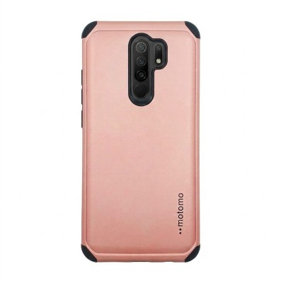 Θήκη Xiaomi Redmi 9 Motomo Back Cover Υβριδική κατασκευή  -Ροζ Χρυσό