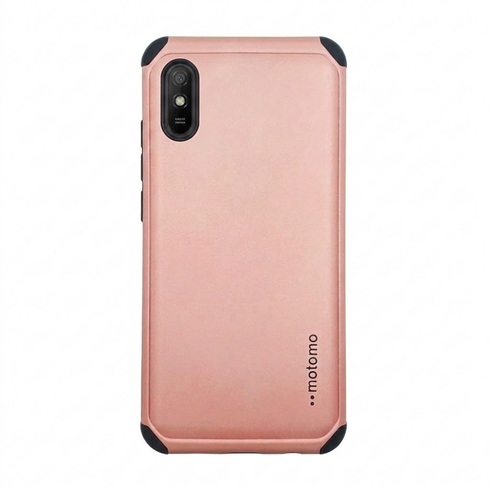 Θήκη Xiaomi Redmi 9A Motomo Tough Armor Back Cover Υβριδική κατασκευή  -Ροζ Χρυσό Θήκες Smartphone