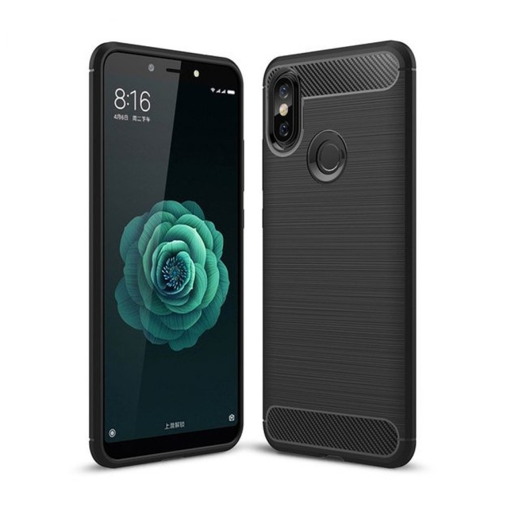 Θήκη Σιλικόνης Carbon Look Για Xiaomi Mi A2 / 6X –Μαύρο Θήκες Smartphone