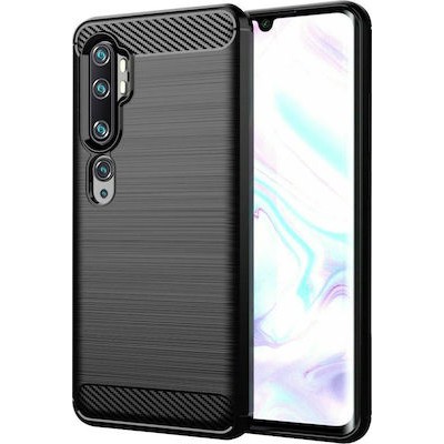 Θήκη Σιλικόνης Carbon Look Για Xiaomi Mi Note 10 / Note 10 Pro –Μαύρο