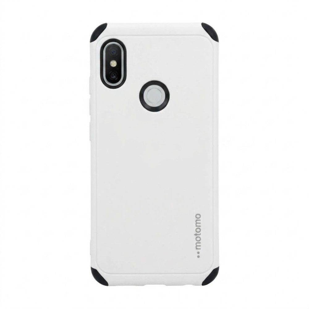 Θήκη Xiaomi Redmi Note 6 Pro Motomo Tough Armor Back Cover Υβριδική κατασκευή  -White  Θήκες Smartphone