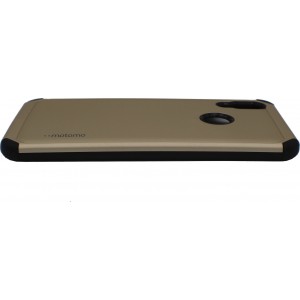 Θήκη Xiaomi Redmi Note 7 / Note 7 Pro Motomo Tough Armor Back Cover Υβριδική κατασκευή  -Gold Θήκες Smartphone