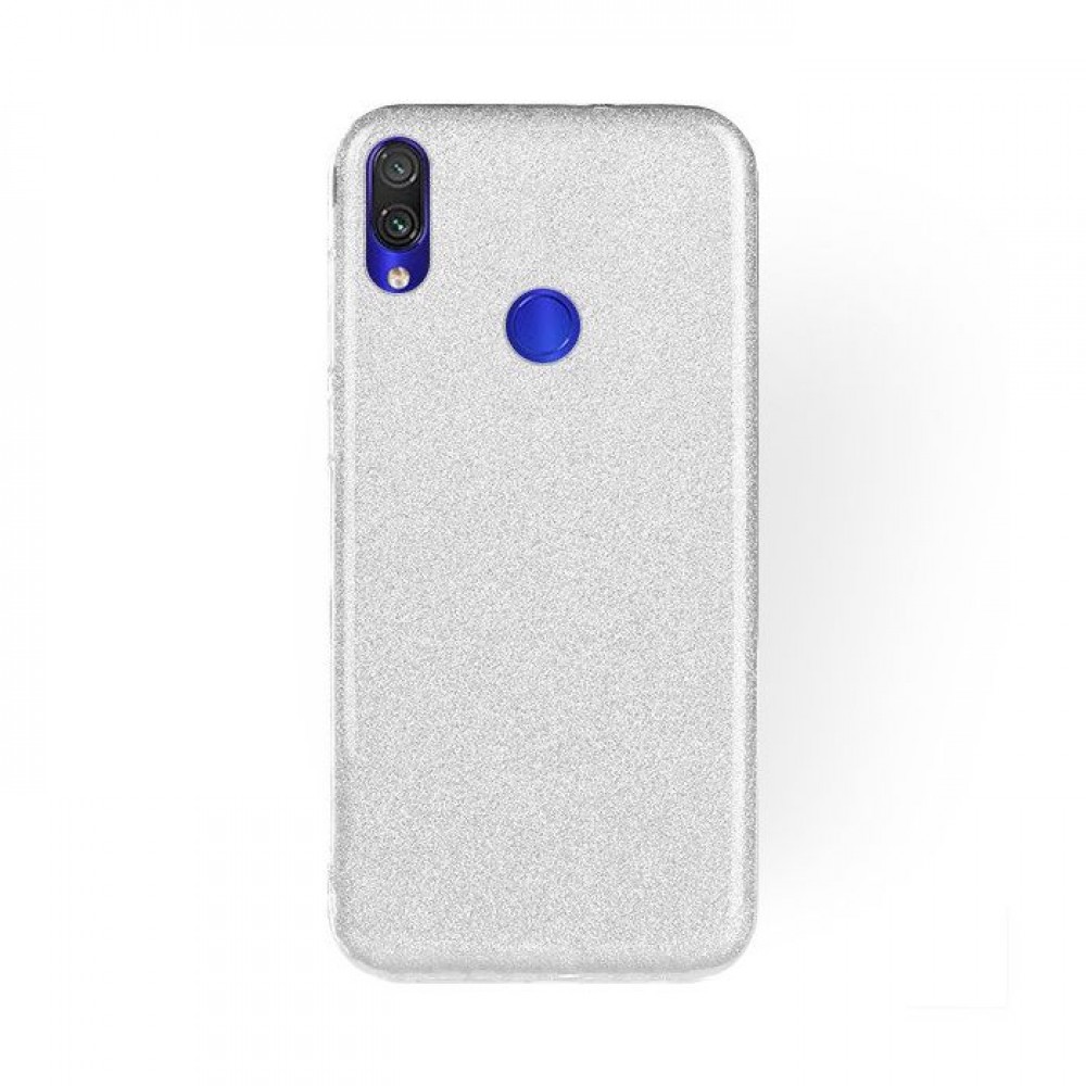 Θήκη Xiaomi Redmi Note 7 / Note 7 Pro Glitter Shine Cover Hard -Ασημί Θήκες Smartphone