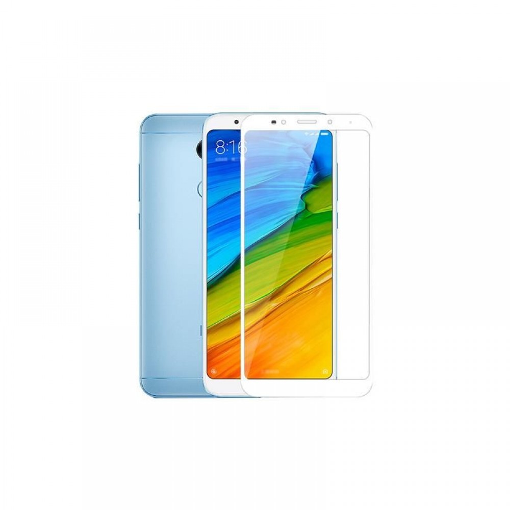 Xiaomi Redmi 5 3D Full Face Προστατευτικό Οθόνης Αντιχαρακτικό Γυαλί –Λευκό Προστασία οθόνης
