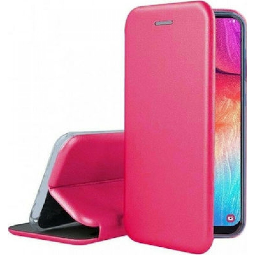 Θήκη iPhone 13 Pro Soft TPU&PU Leather Flip Βιβλίο Smart Magnet Elegance -Φούξια Θήκες iPhone 13 Pro