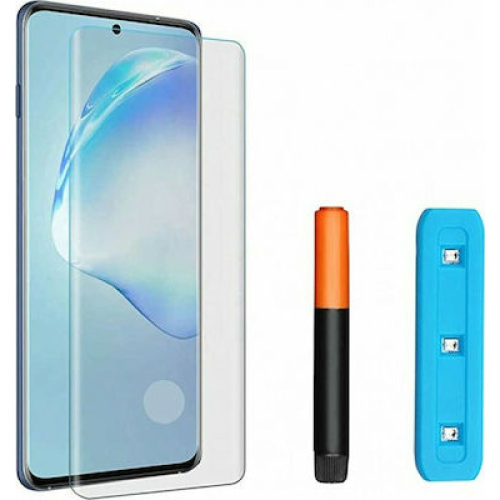 Samsung Galaxy S23 Plus 5G Curved Liquid UV Tempered Glass With UV NanoScale Light Samsung Galaxy S23 Plus 5G