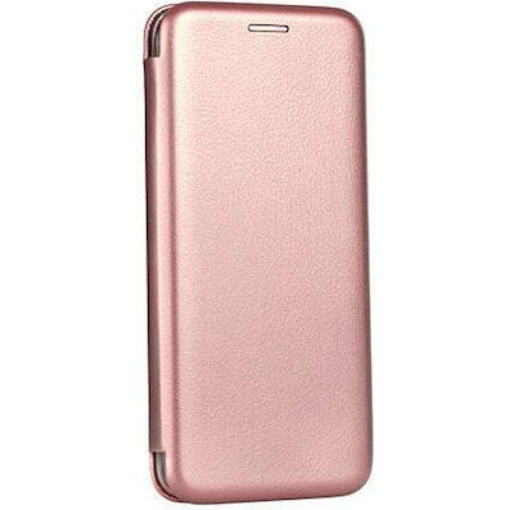 Θήκη Samsung Galaxy J6 2018 Soft TPU&PU Leather Flip Βιβλίο Smart Magnet Elegance -Ροζ Χρυσό Θήκες Galaxy J6 J600 (2018) 